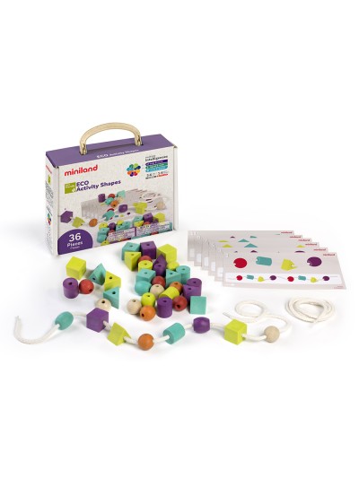 Juego didactico miniland eco activity shapes 36 piezas