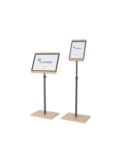 Expositor rocada de suelo serie natural magnetico rotativo 360 altura ajustable din a3
