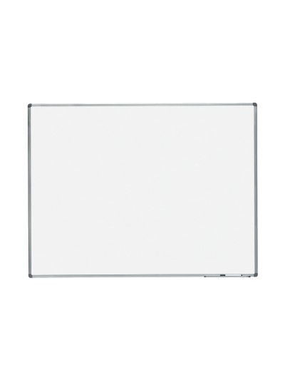 Pizarra blanca rocada lacada magnetica marco aluminio con cantoneras 120x150 cm