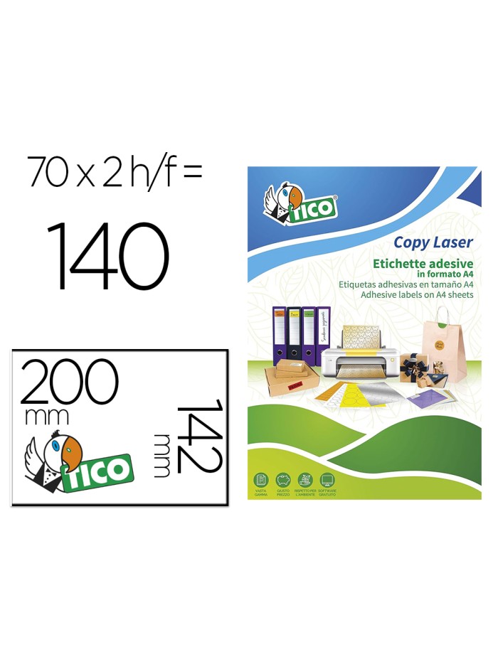 Etiqueta adhesiva tico amarill o fluorescentes permanente fsclaser/inkjet/fotocopia 200x142mm caja de 140 unidades Etiqueta adhesiva tico amarill o fluorescentes permanente fsclaser/inkjet/fotocopia 200x142mm caja de 140 unidades