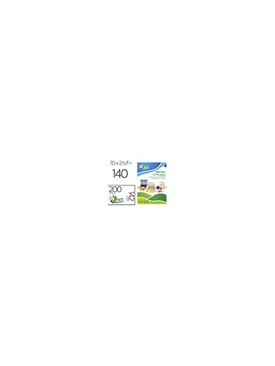Etiqueta adhesiva tico amarill o fluorescentes permanente fsclaser/inkjet/fotocopia 200x142mm caja de 140 unidades