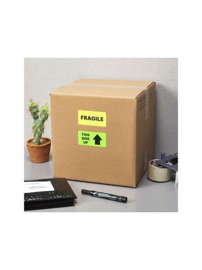 Etiqueta adhesiva tico verde f luorescentes permanente fsc laser/inkjet/fotocopia 210x297 mmcaja de 70 unidades