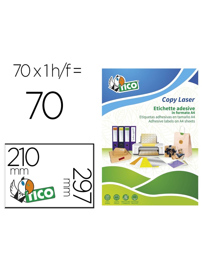 Etiqueta adhesiva tico naranja fluorescentes permanente fsclaser/inkjet/fotocopia 210x297mm caja de 70 unidades Etiqueta adhesiva tico naranja fluorescentes permanente fsclaser/inkjet/fotocopia 210x297mm caja de 70 unidades