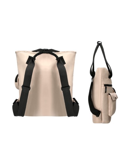 Cartera antartik bolso mochila casual color beige 400x120x390 mm