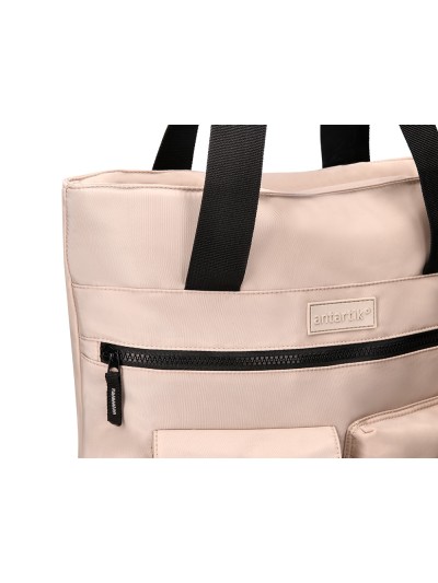 Cartera antartik bolso mochila casual color beige 400x120x390 mm