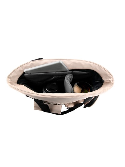 Cartera antartik bolso mochila casual color beige 400x120x390 mm