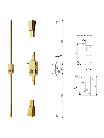Cerradura Tesa Seguridad TS30 /t6/IAE Izquierda