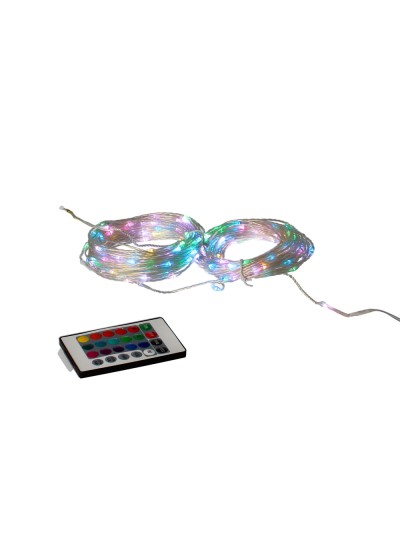 Guirnalda Luces Navidad 200 Leds Multicolor RGB Con Mando Luz Navidad Interiores y Exteriores Ip44
