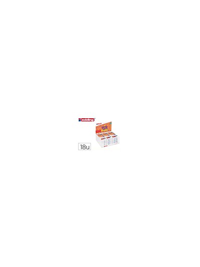 Rotulador edding punta fibra 1200 good vibes expositor con 18 cajas de 6 colores surtidos