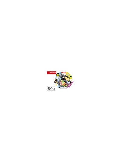 Rotulador stabilo boss mini fluorescente by snooze one expositor bombonera de 50 unidades colores surtidos