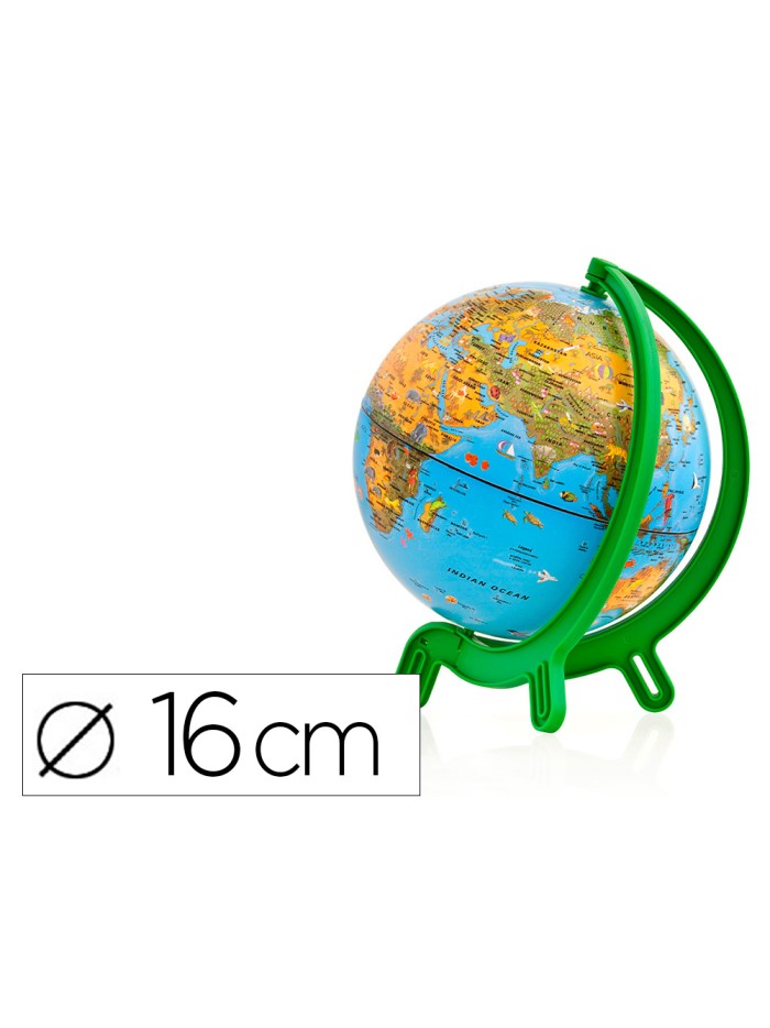 Globo terraqueo nova rico mini giacomino base de plastico alta resistencia 16 cm diametro Globo terraqueo nova rico mini giacomino base de plastico alta resistencia 16 cm diametro