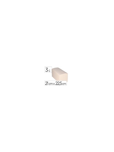 Toalla secamanos bunzl greensource hidrosoluble celulosa blanco plegado en v 3 capas 21x22,5 cm caja de 15