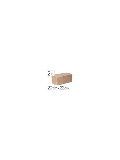 Toalla secamanos bunzl greensource nature celulosa reciclada plegado v 2 capas 20x22 cm caja de 20 paquetes