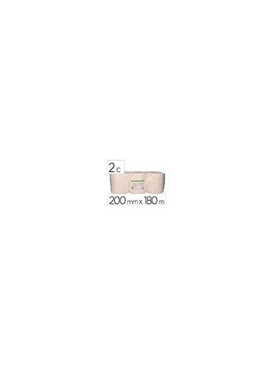 Papel secamanos bunzl greensource 2 capas celulosa blanca 200 mm x 180 mt paquete de 6 rollos