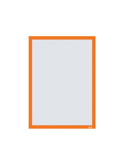 Marco porta anuncios nobo din a3 marco magnetico autoadhesivo color naranja pack de 2 unidades