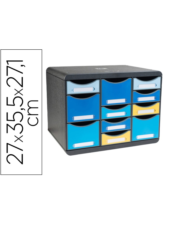 Fichero cajones sobremesa exacompta store box multi bee blue 11 colores surtidos Fichero cajones sobremesa exacompta store box multi bee blue 11 colores surtidos