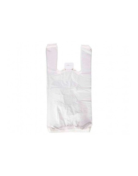 Bolsa camiseta reciclada 70% blanca 50 mc 35x50 cm apta legislacion de bolsas 2021