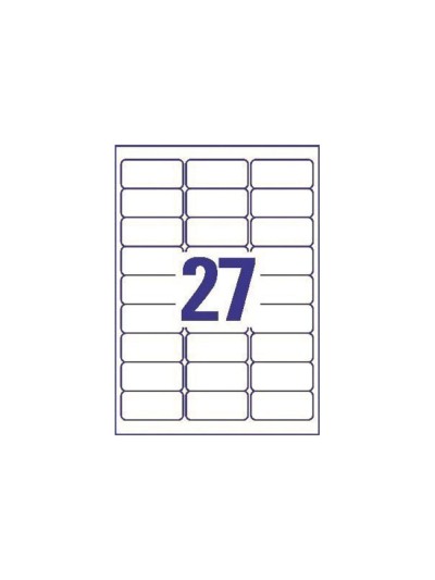 Etiqueta adhesiva avery blanca removible laser ink-jet fotocopiadora 63,5x29,6 mm caja de 675 unidades