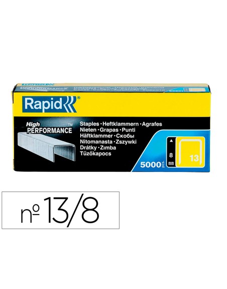 Grapas rapid 13/8 mm galvanizada caja de 5000 unidades