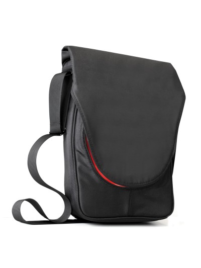 Bandolera o mochila poliester hasta 14 pulgadas negra