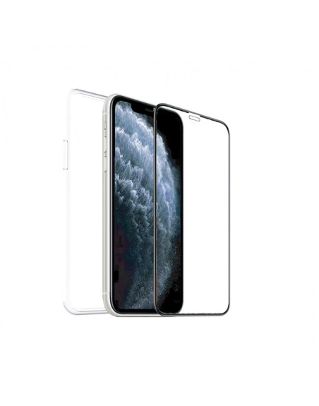 Funda muvit recycletek para apple iphone se - 8 - 7 transparente + protector cristal templado marco negro