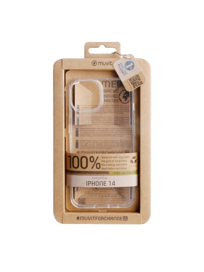 Funda muvit recycletek para apple iphone 14 transparente