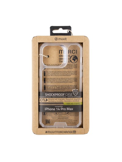 Funda muvit shockproof 2m para apple iphone 14 pro max transparente