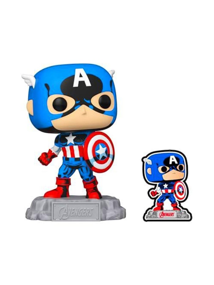 Funko pop marvel a60 - comic capitan america con pin Funko pop marvel a60 - comic capitan america con pin