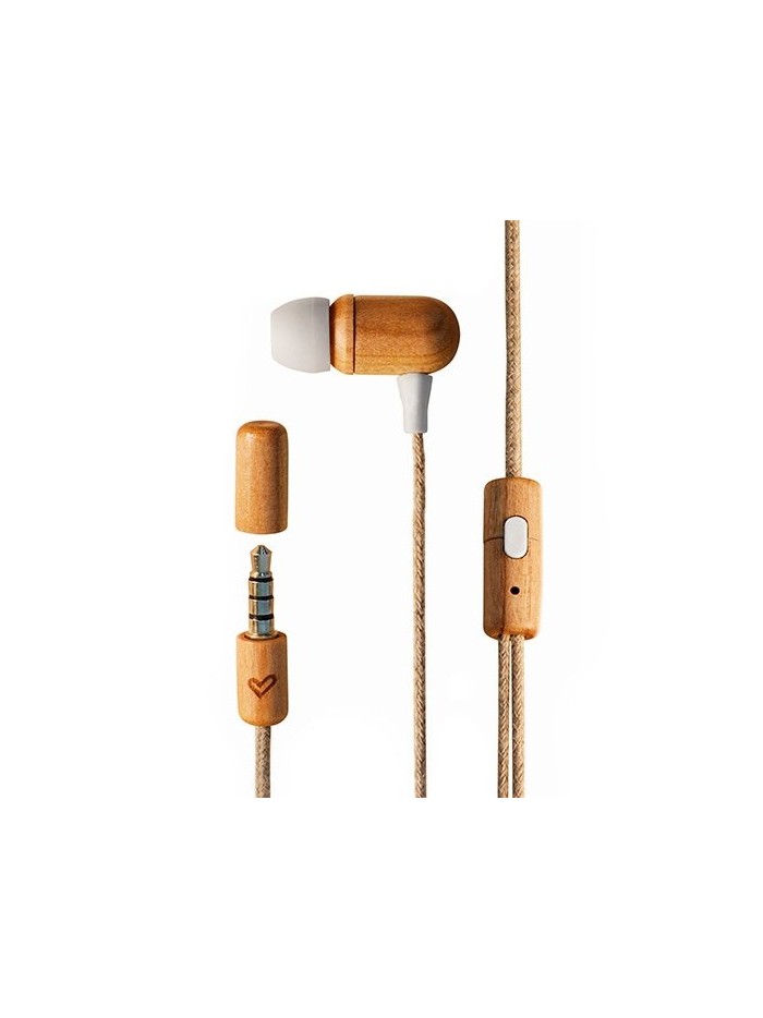 Auriculares micro energy sistem eco cherry wood eco cherry wood - jack 3.5mm - 20hz - cable 120cm Auriculares micro energy sistem eco cherry wood eco cherry wood - jack 3.5mm - 20hz - cable 120cm