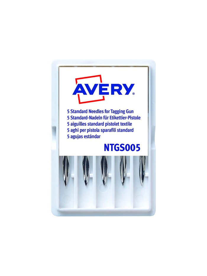 Repuesto de aguja avery corta estandar base plastico para pistola de navetes tgs005 caja de 5 unidades Repuesto de aguja avery corta estandar base plastico para pistola de navetes tgs005 caja de 5 unidades