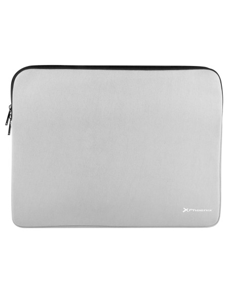 Funda de neopreno phoenix para tablet o portátil 14 pulgadas interior terciopelo gris