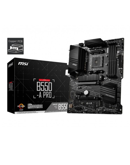 Placa base msi amd b550 - a pro am4 - atx - ddr4 x4 - max 128gb - 3200 mhz - hdmi - display port