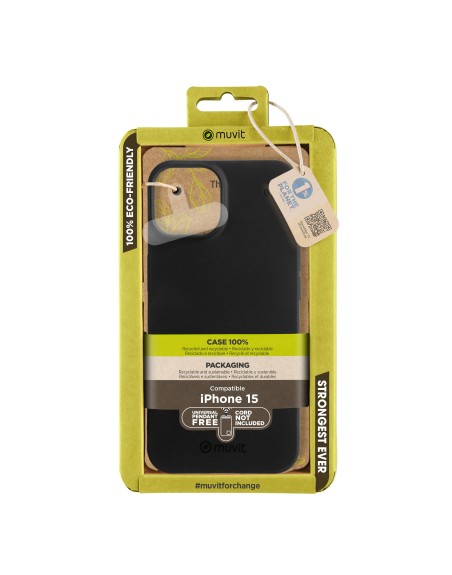 Funda muvit recycletek para apple iphone 15 negra