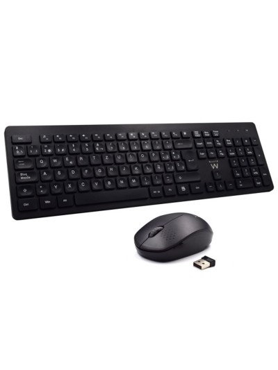 Teclado inalambrico multimedia ewent ew3256 + raton formato españa