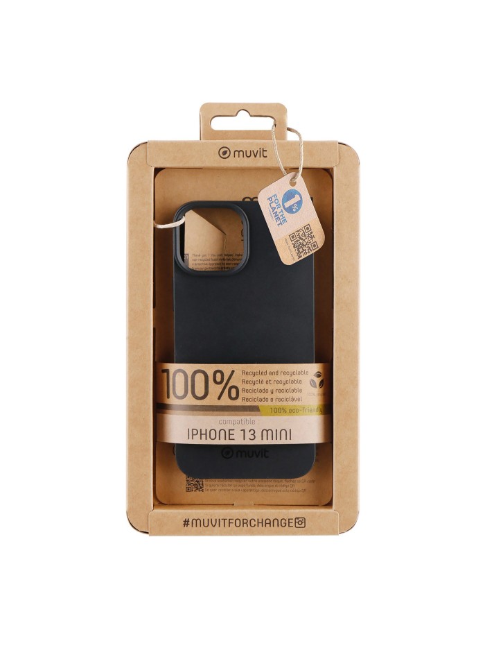 Funda muvit recycletek para apple iphone 13 mini negra Funda muvit recycletek para apple iphone 13 mini negra