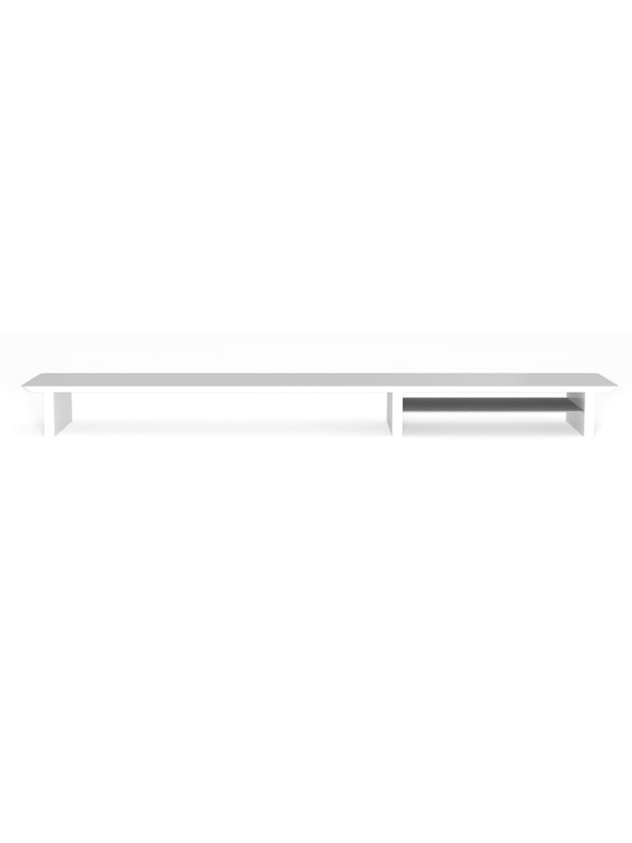 Phoenix harmony estante elevador de monitor en madera para escritorio blanco con bandeja forrada en fieltro Phoenix harmony estante elevador de monitor en madera para escritorio blanco con bandeja forrada en fieltro