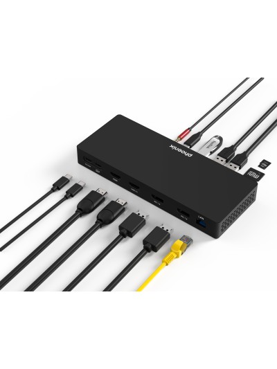 Hub phoenix tipo c docking statión 14 en 1 pd 100w para portátil