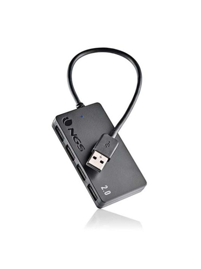 Hub 4 puertos usb 2.0 ngs port 2.0 negro plug play - 480mbps Hub 4 puertos usb 2.0 ngs port 2.0 negro plug play - 480mbps