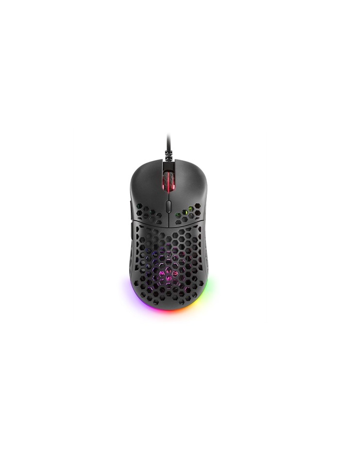 Mouse raton mars gaming optico usb 7 botones 12800ppp rgb negro Mouse raton mars gaming optico usb 7 botones 12800ppp rgb negro