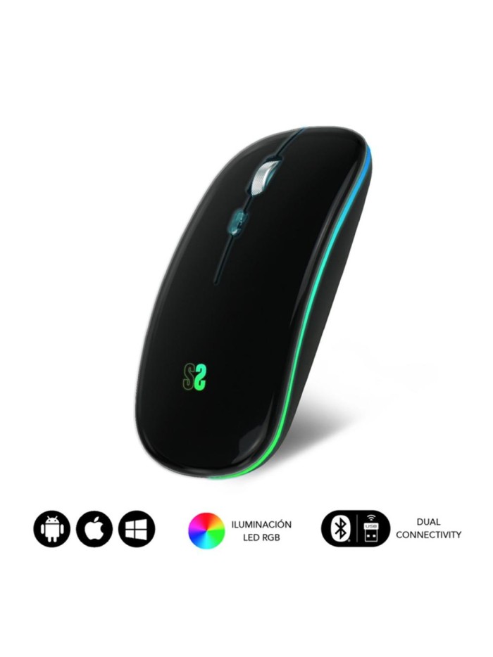 Raton inalambrico subblim submo - ldflat1 negro Raton inalambrico subblim submo - ldflat1 negro
