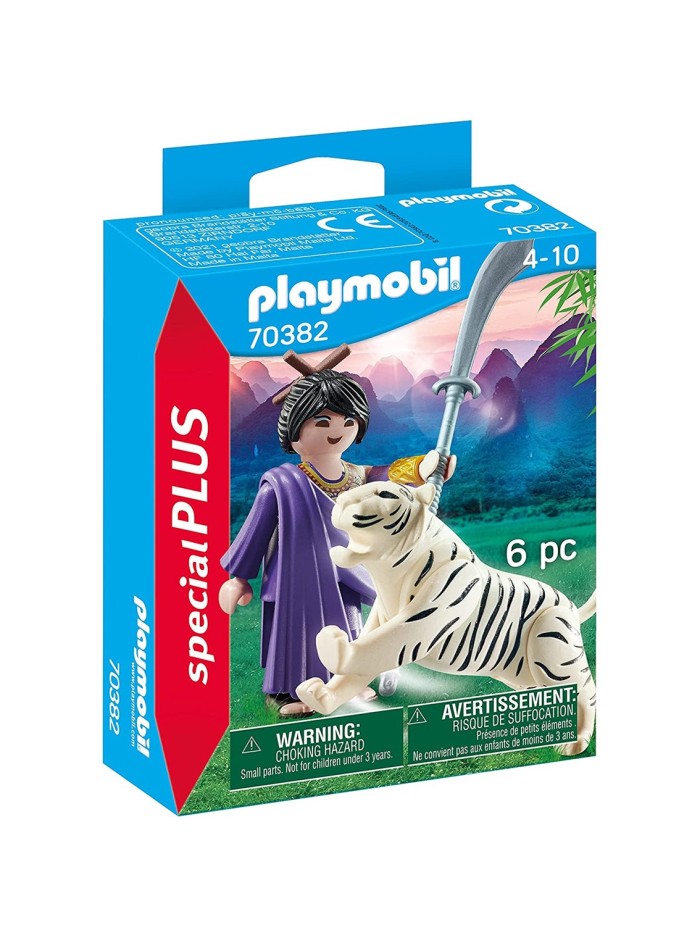 Playmobil luchadora asiatica con tigre Playmobil luchadora asiatica con tigre