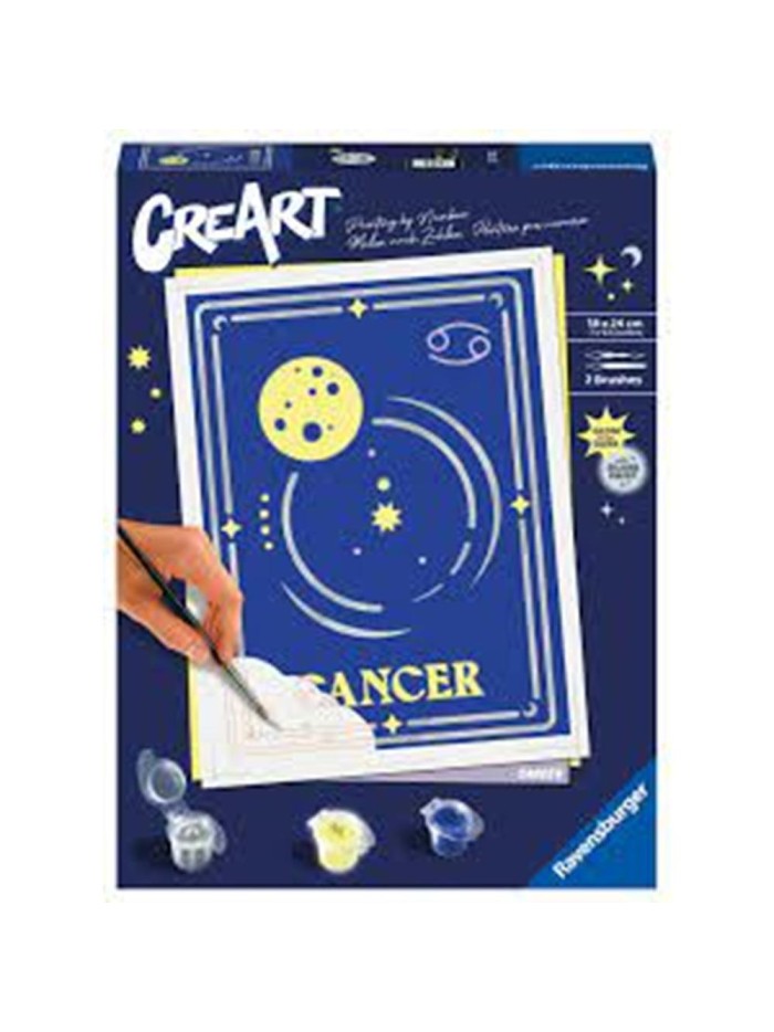 Kit para pintar con números ravensburger creart serie trend d zodiac: cancer Kit para pintar con números ravensburger creart serie trend d zodiac: cancer