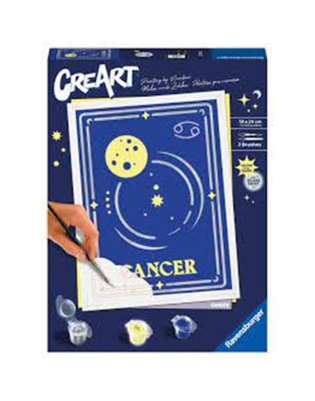 Kit para pintar con números ravensburger creart serie trend d zodiac: cancer