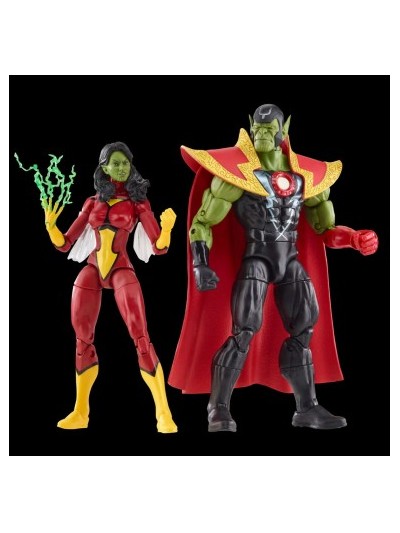 Figura hasbro marvel legends series avengers skrull queen & super - skrull