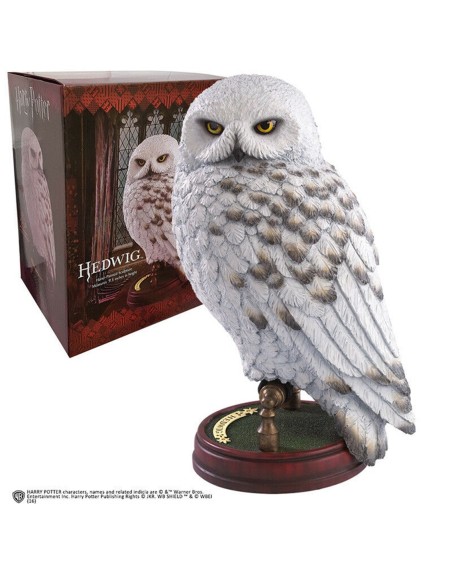 Figura the noble collection harry potter criaturas magicas estatua resina hedwig 24 cm