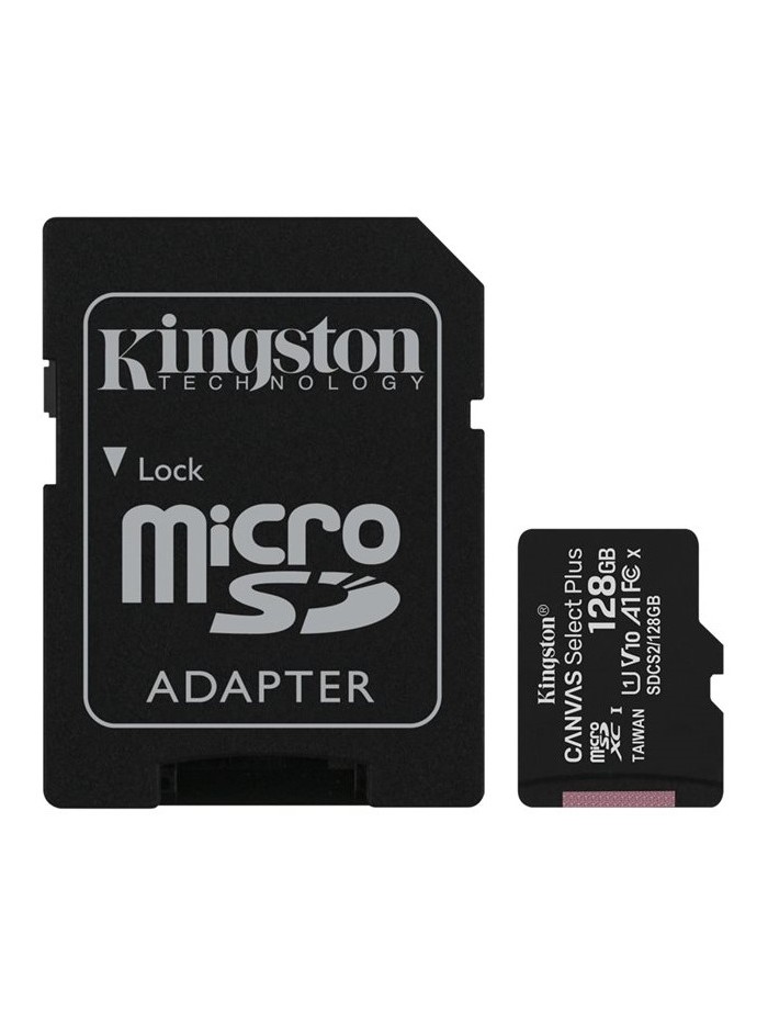 Tarjeta memoria micro secure digital sd hc 128gb kingston canvas select plus clase 10 uhs - 1 + adaptador sd Tarjeta memoria micro secure digital sd hc 128gb kingston canvas select plus clase 10 uhs - 1 + adaptador sd