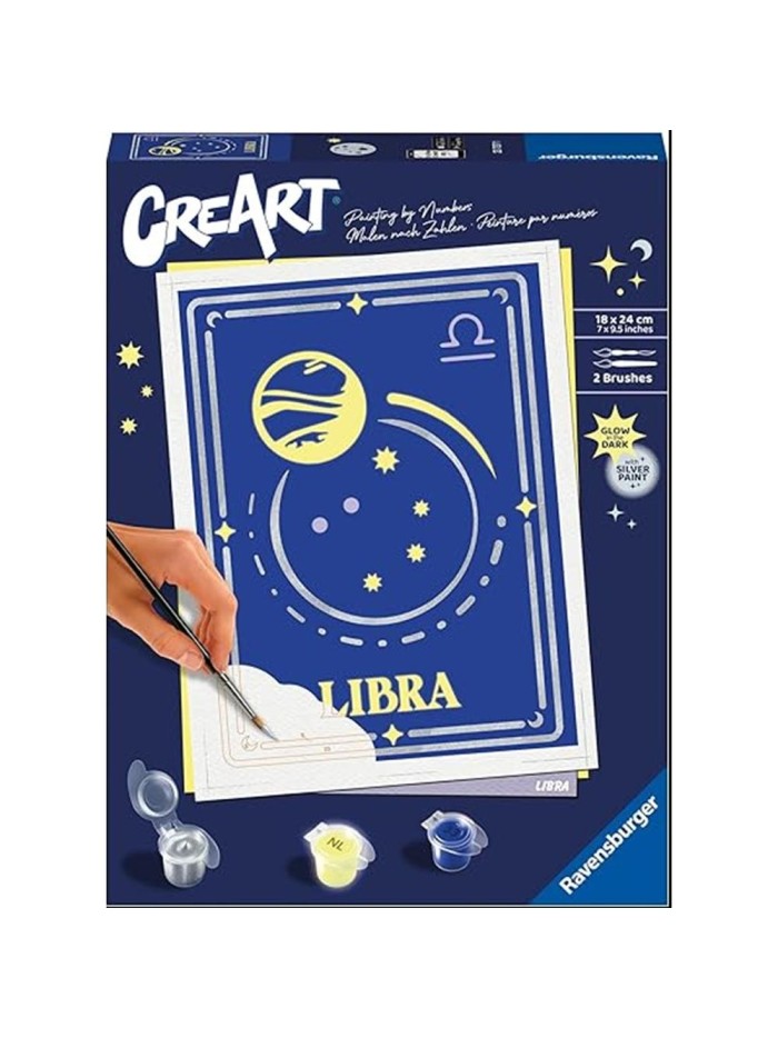 Kit para pintar con números ravensburger creart serie trend d zodiac: libra Kit para pintar con números ravensburger creart serie trend d zodiac: libra
