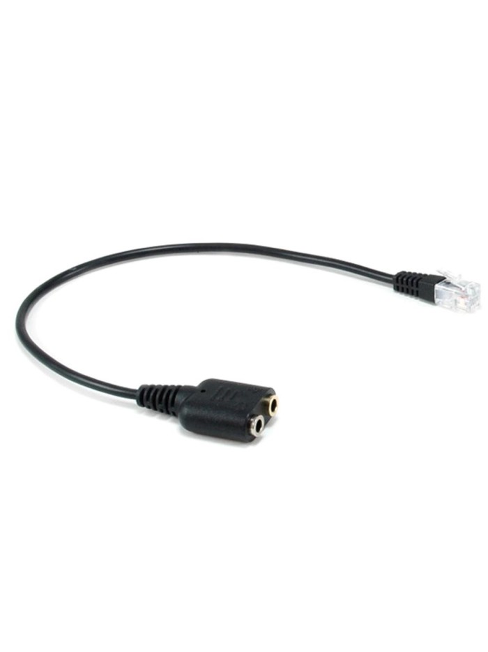Cable rj9 a 2 x jack 3.5mm equip macho - hembra 0.25m Cable rj9 a 2 x jack 3.5mm equip macho - hembra 0.25m