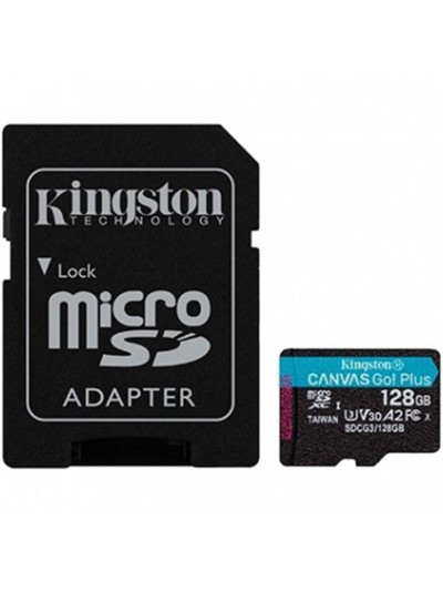 Tarjeta memoria micro sdxc 128gb kingston canvas go uhs - i cl10 r: 170mb - s w:90mb - s