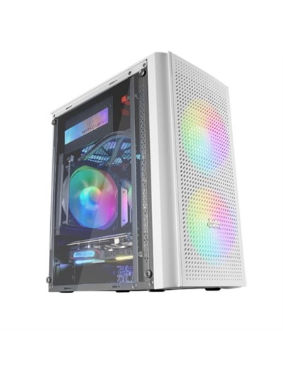 Caja ordenador mars gaming mc300w white micro - atx 1 x usb 3.0 2 x usb 2.0 3 x 120mm frgb